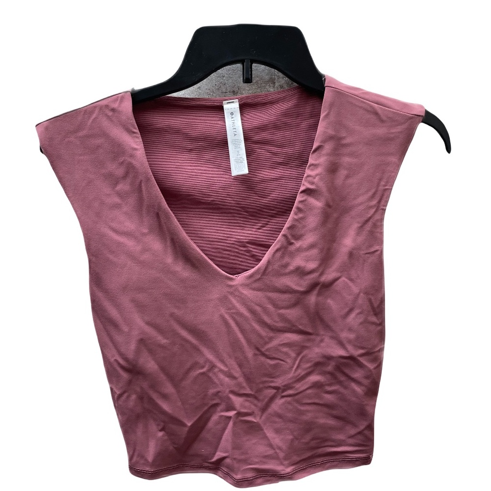 ❤️ ATHLETA VITA FREE DESERT ROSE CROPPED TEE TOP SIZE XS